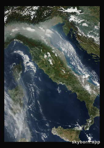The Earth on 16 October 2005 · Italy and the Adriatic