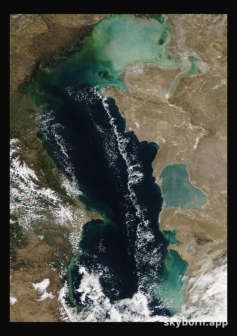 The Earth on 23 October 2005 · Caspian Sea