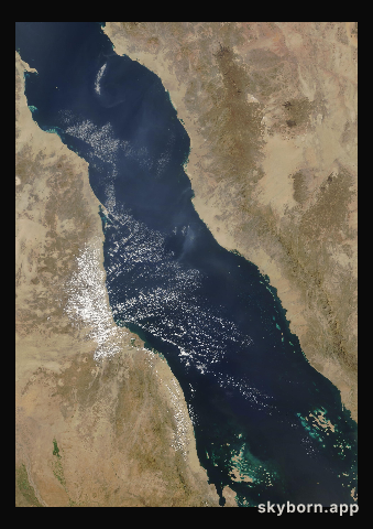The Earth on 25 October 2005 · Red Sea