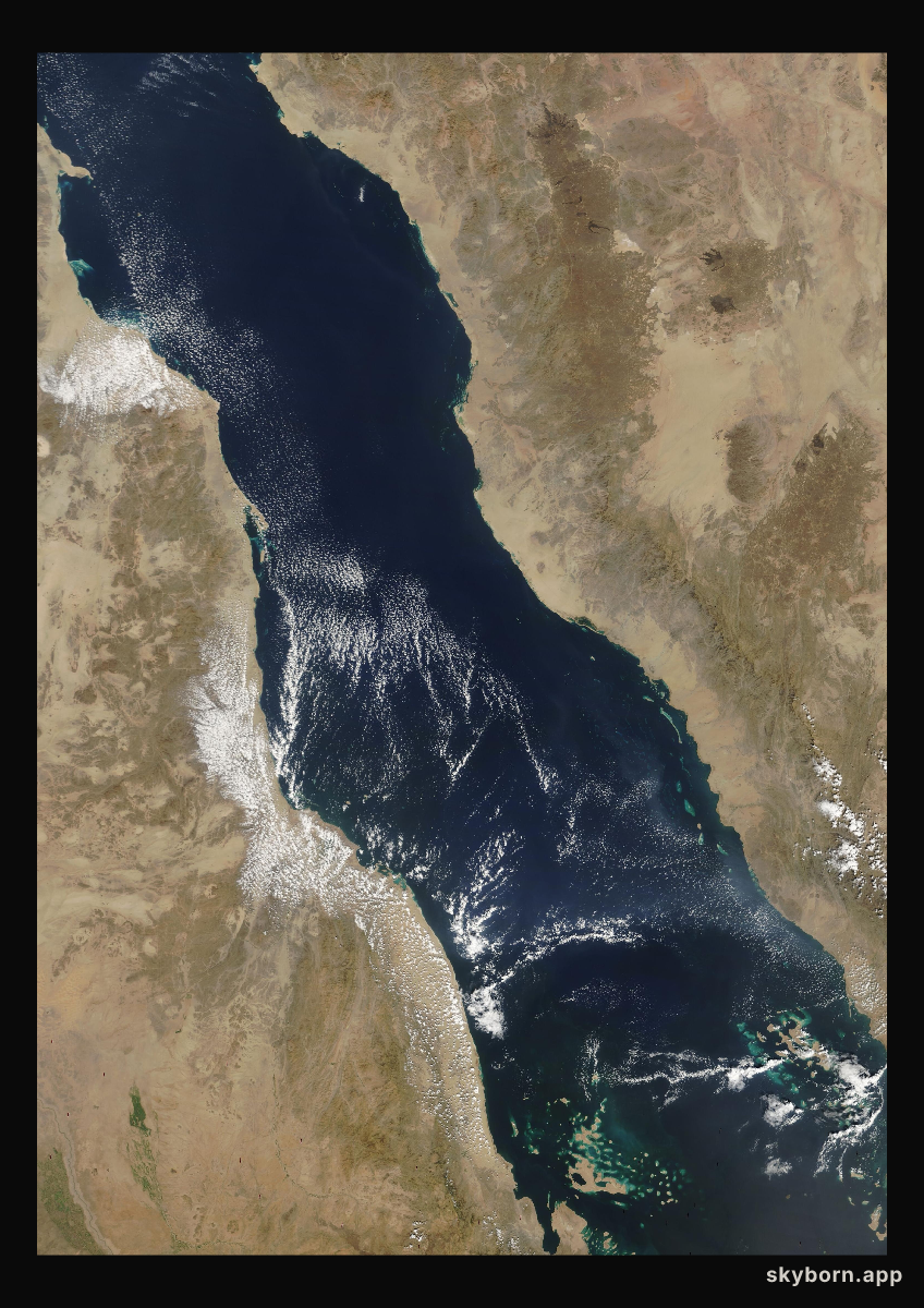The Earth on 1 November 2005 · Red Sea