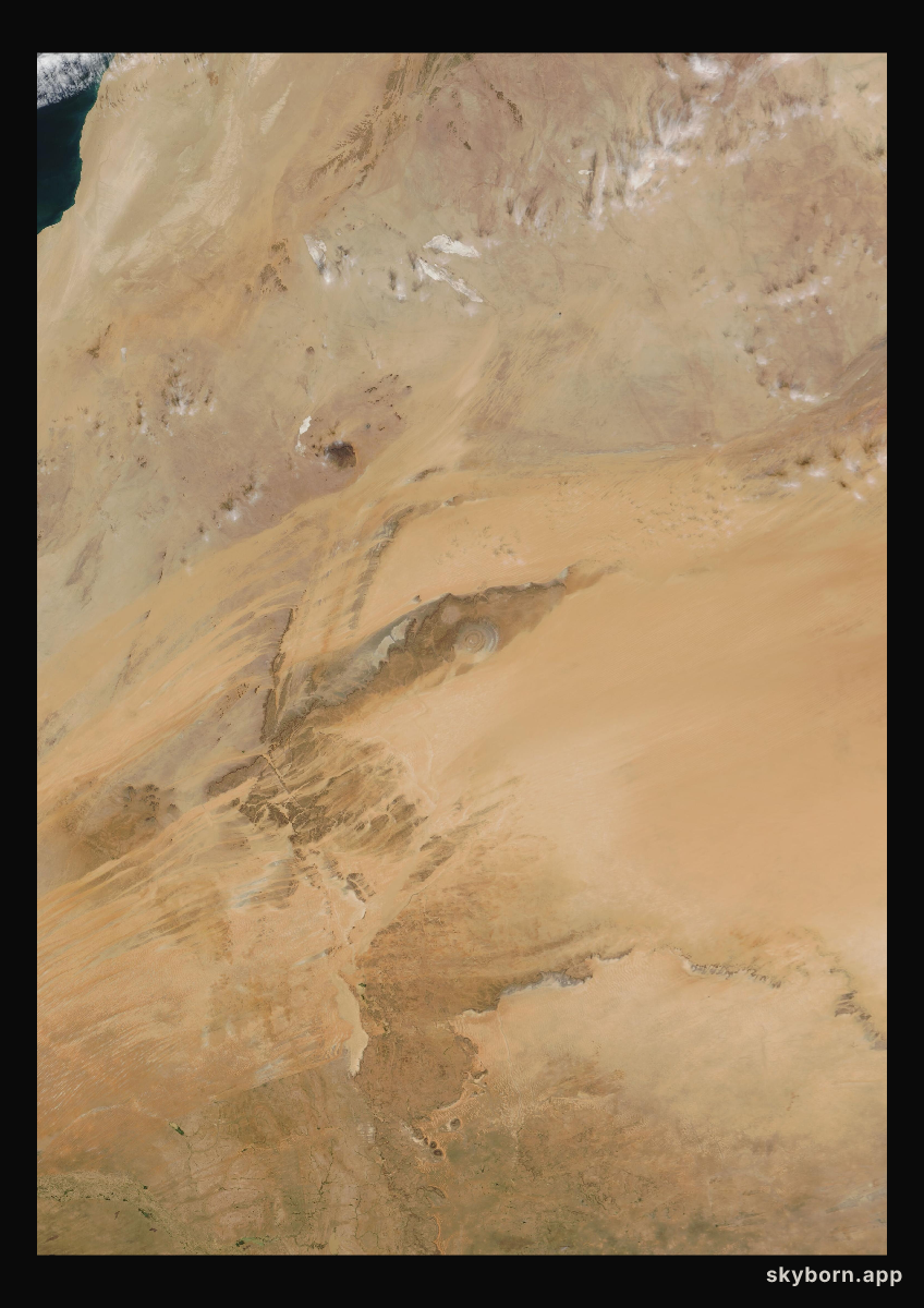 The Earth on 4 November 2005 · Eye of the Sahara, Mauritania