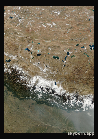 The Earth on 18 November 2005 · Himalaya and Tibet