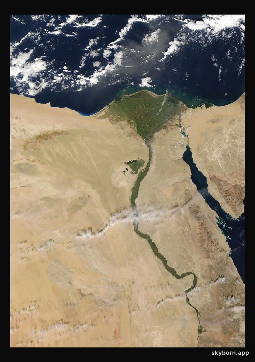 The Earth on 20 November 2005 · Nile Delta and Sinai