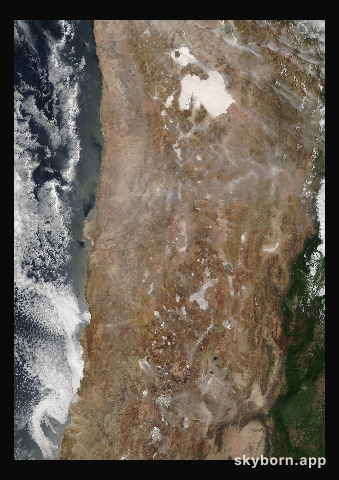 The Earth on 8 December 2005 · Atacama and the Andes