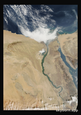 The Earth on 14 December 2005 · Nile Delta and Sinai