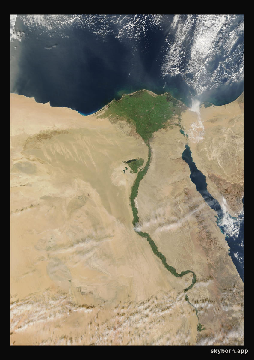 The Earth on 15 December 2005 · Nile Delta and Sinai