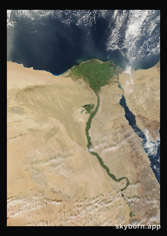 The Earth on 15 December 2005 · Nile Delta and Sinai