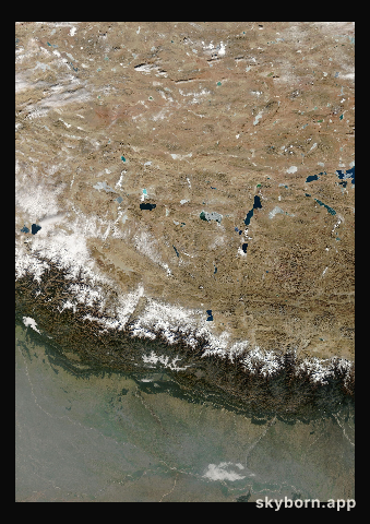 The Earth on 31 December 2005 · Himalaya and Tibet
