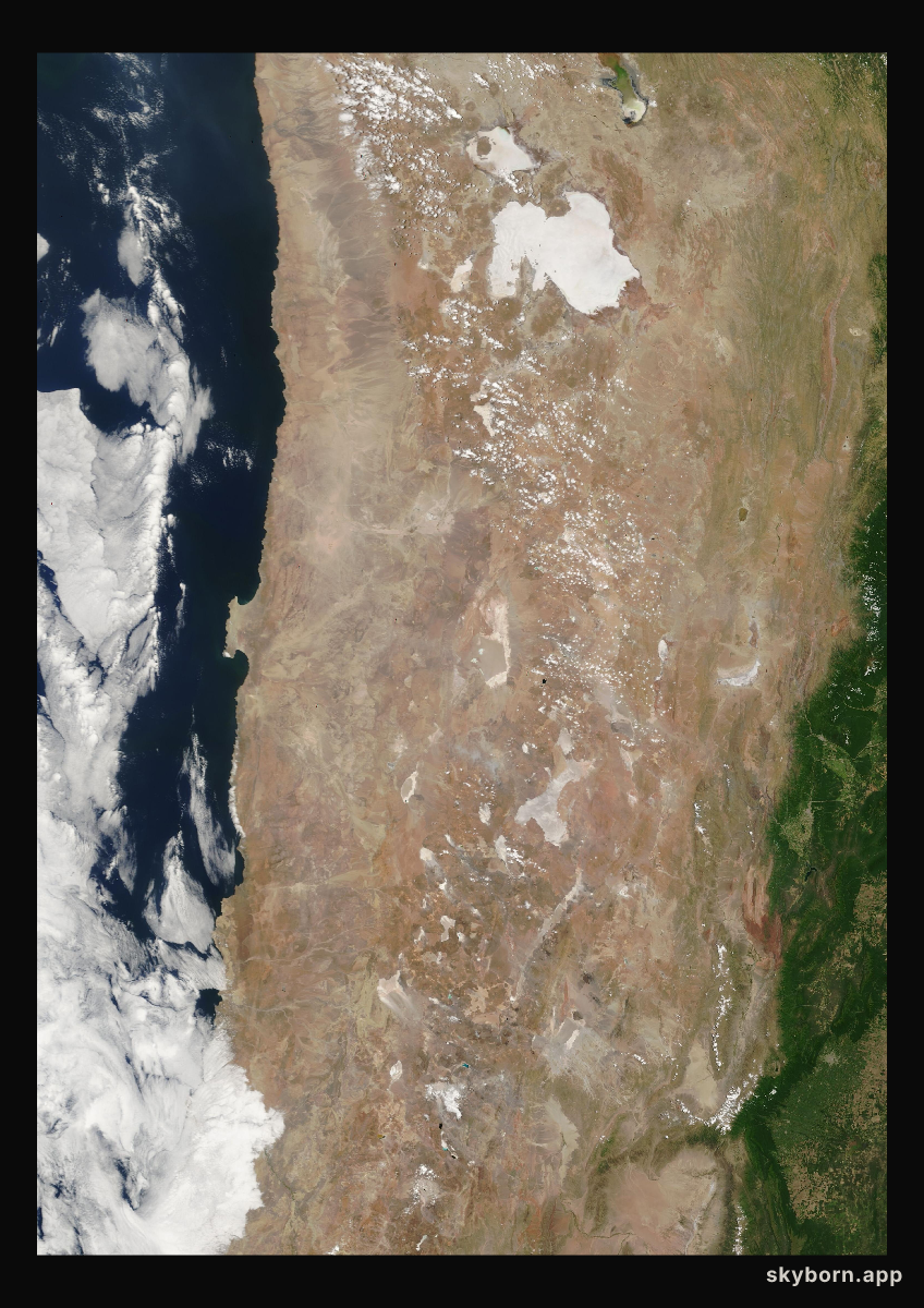 The Earth on 6 January 2006 · Atacama and the Andes