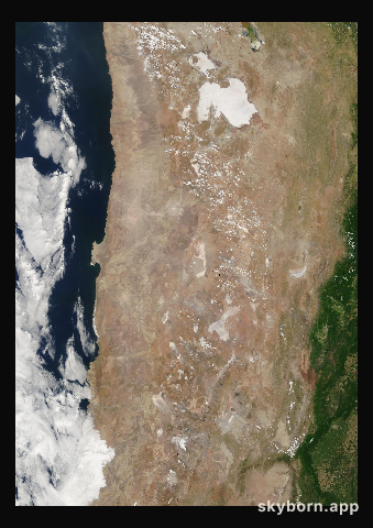 The Earth on 6 January 2006 · Atacama and the Andes