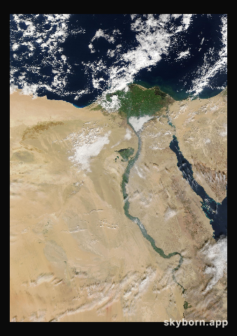The Earth on 7 January 2006 · Nile Delta and Sinai