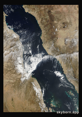 The Earth on 9 January 2006 · Red Sea