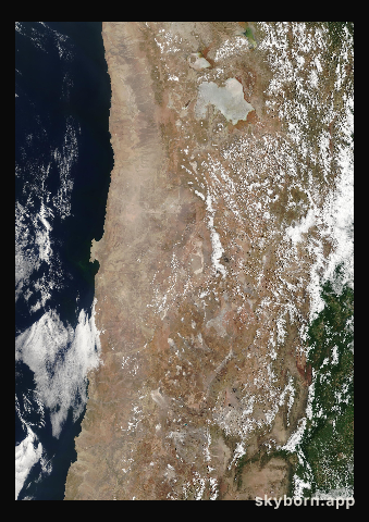 The Earth on 20 January 2006 · Atacama and the Andes