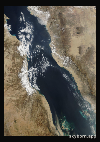 The Earth on 23 January 2006 · Red Sea