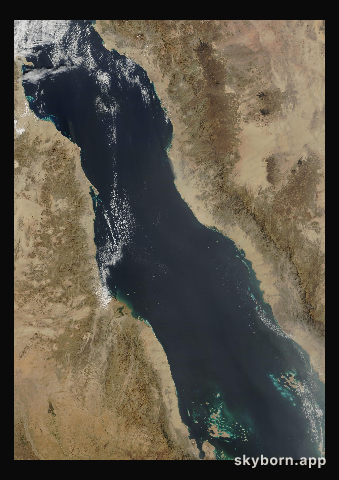 The Earth on 25 January 2006 · Red Sea