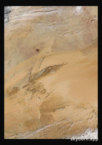 The Earth on 27 January 2006 · Eye of the Sahara, Mauritania