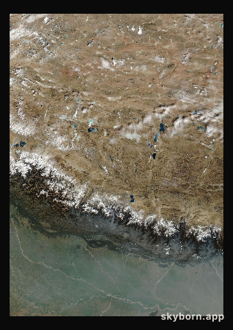 The Earth on 28 January 2006 · Himalaya and Tibet