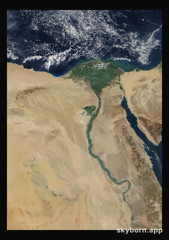 The Earth on 31 January 2006 · Nile Delta and Sinai