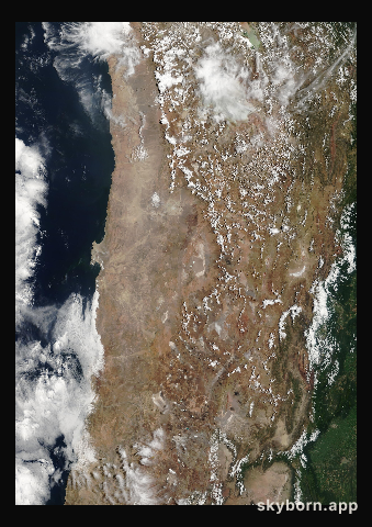 The Earth on 3 February 2006 · Atacama and the Andes