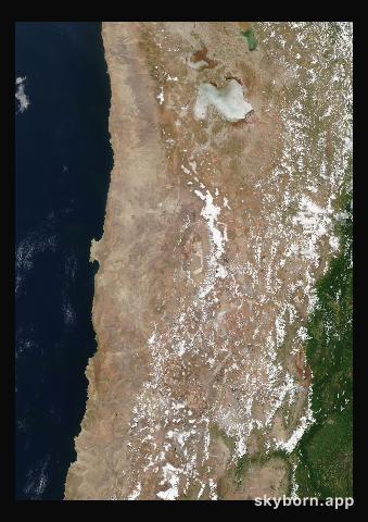 The Earth on 16 February 2006 · Atacama and the Andes