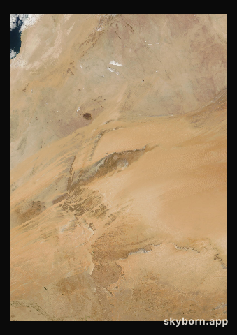 The Earth on 21 February 2006 · Eye of the Sahara, Mauritania