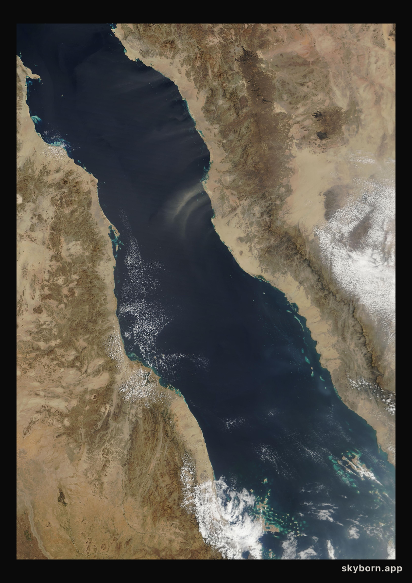 The Earth on 24 February 2006 · Red Sea