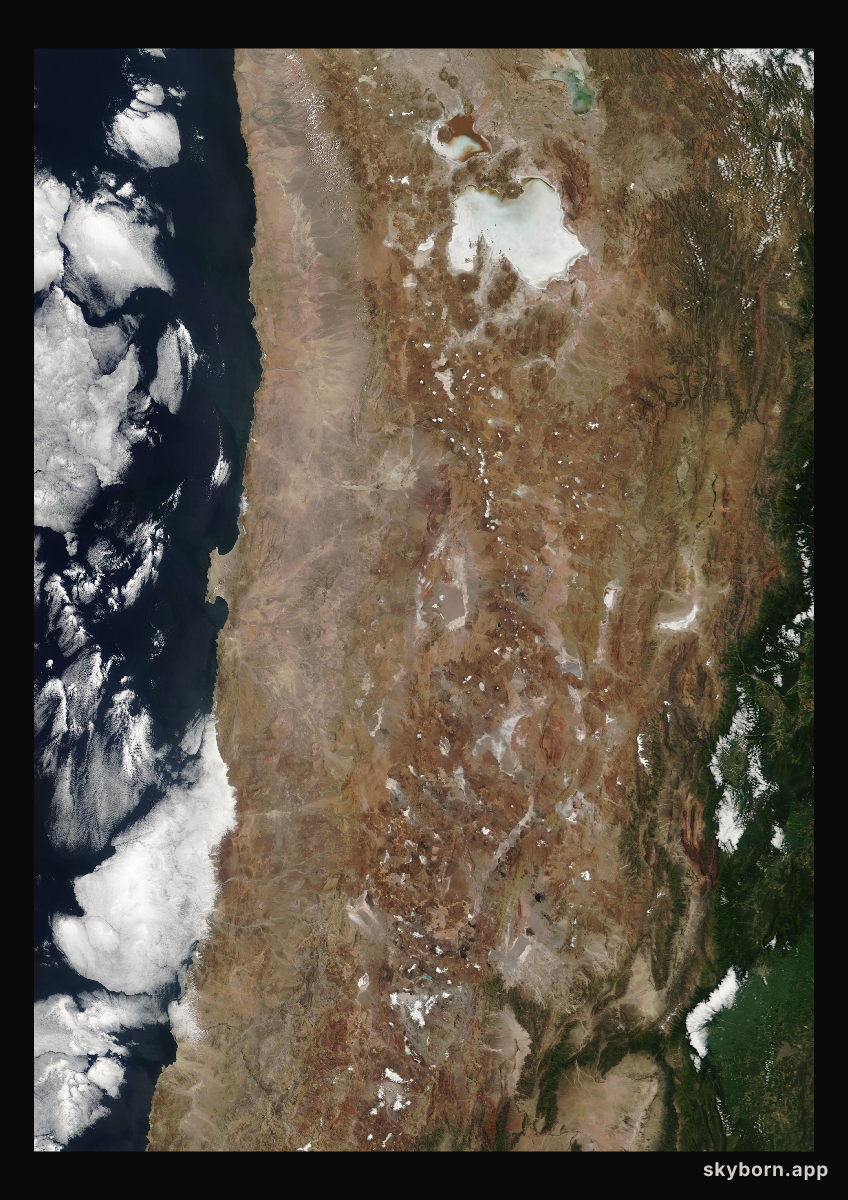 The Earth on 26 February 2006 · Atacama and the Andes