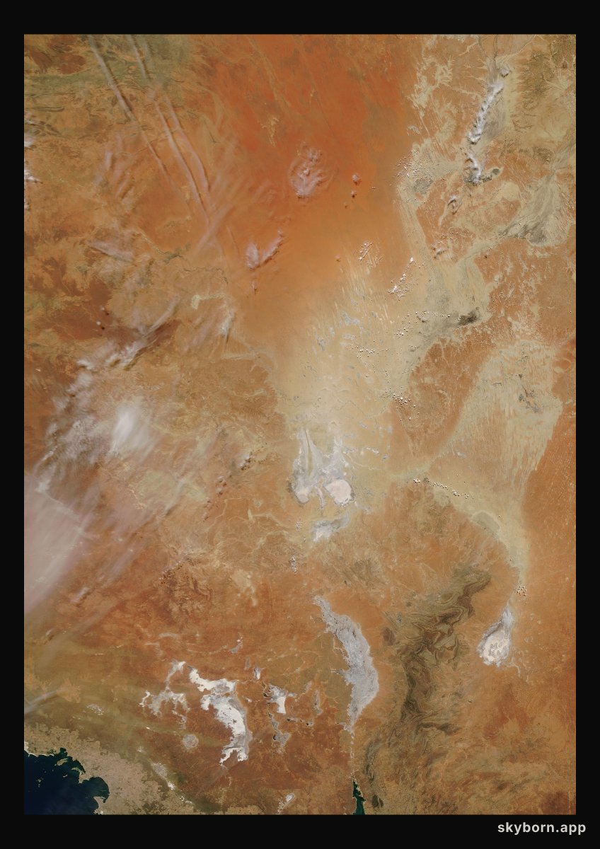 The Earth on 1 March 2006 · Lake Eyre, Australia