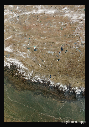 The Earth on 3 March 2006 · Himalaya and Tibet
