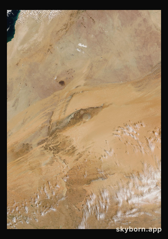 The Earth on 5 March 2006 · Eye of the Sahara, Mauritania