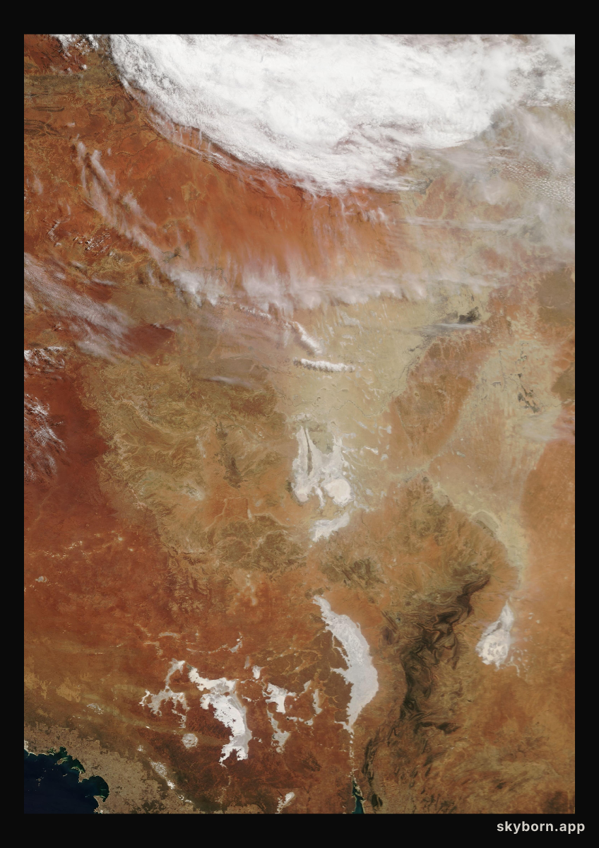 The Earth on 9 March 2006 · Lake Eyre, Australia