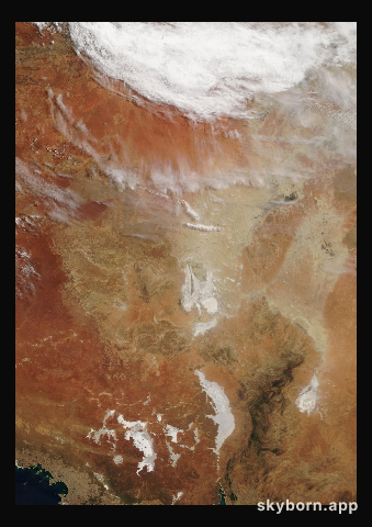 The Earth on 9 March 2006 · Lake Eyre, Australia