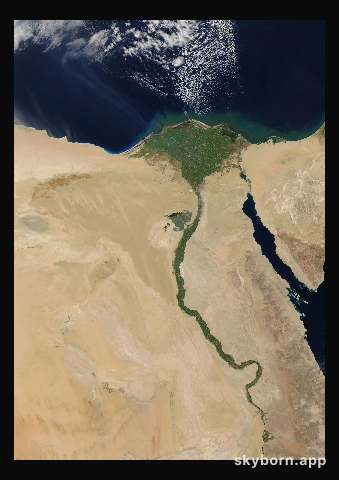 The Earth on 12 March 2006 · Nile Delta and Sinai