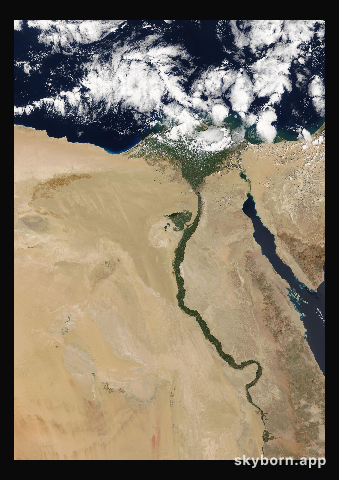 The Earth on 17 March 2006 · Nile Delta and Sinai