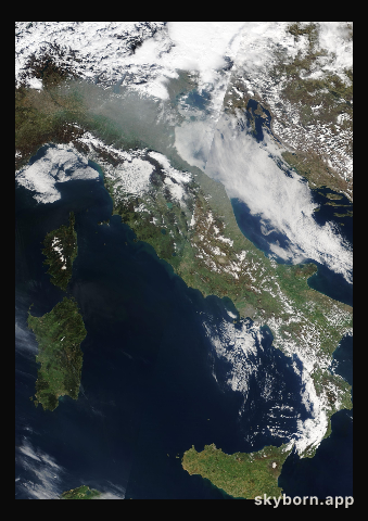 The Earth on 3 April 2006 · Italy and the Adriatic