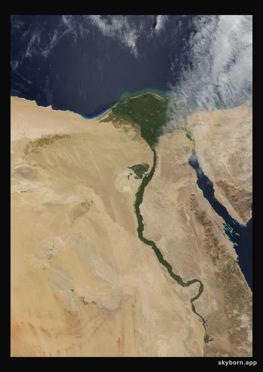 The Earth on 7 April 2006 · Nile Delta and Sinai