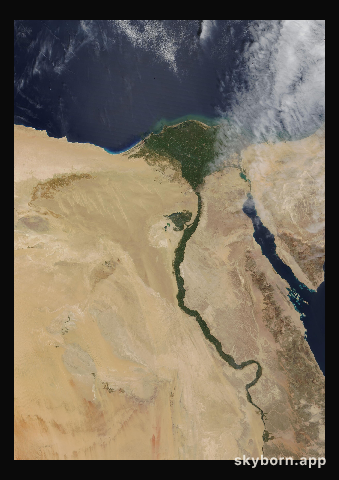 The Earth on 7 April 2006 · Nile Delta and Sinai