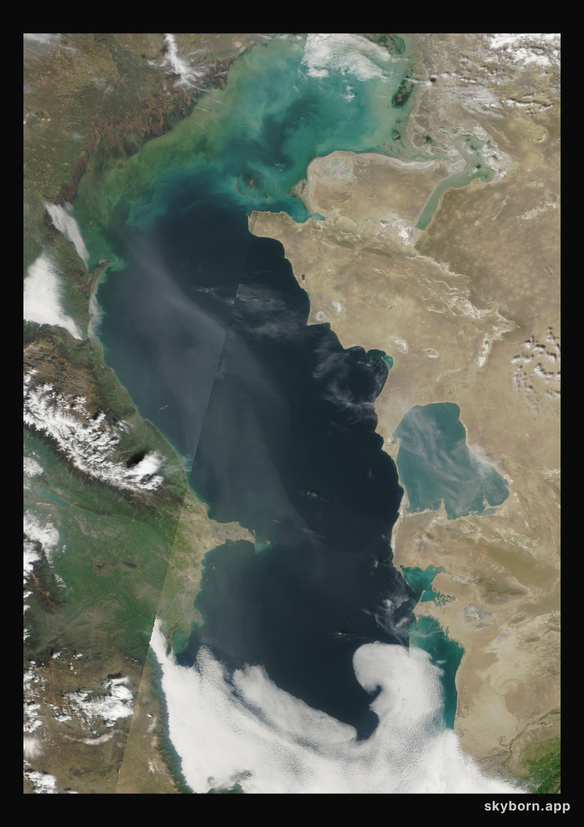 The Earth on 11 April 2006 · Caspian Sea