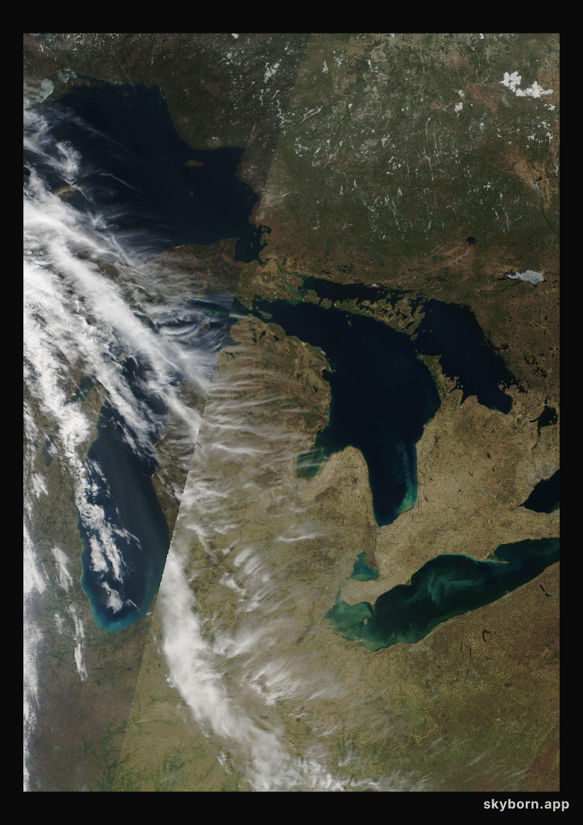The Earth on 19 April 2006 · Great Lakes