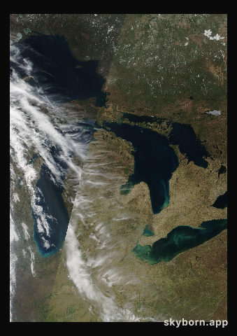 The Earth on 19 April 2006 · Great Lakes
