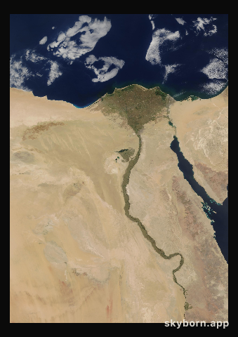 The Earth on 24 May 2006 · Nile Delta and Sinai
