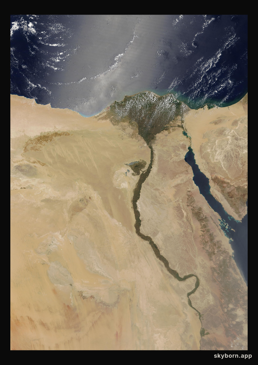 The Earth on 10 June 2006 · Nile Delta and Sinai