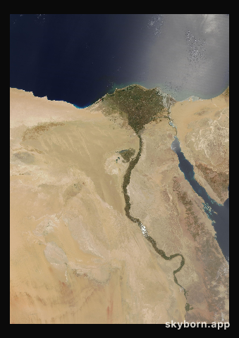 The Earth on 12 June 2006 · Nile Delta and Sinai