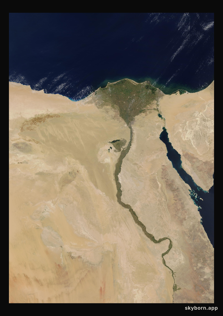 The Earth on 16 June 2006 · Nile Delta and Sinai
