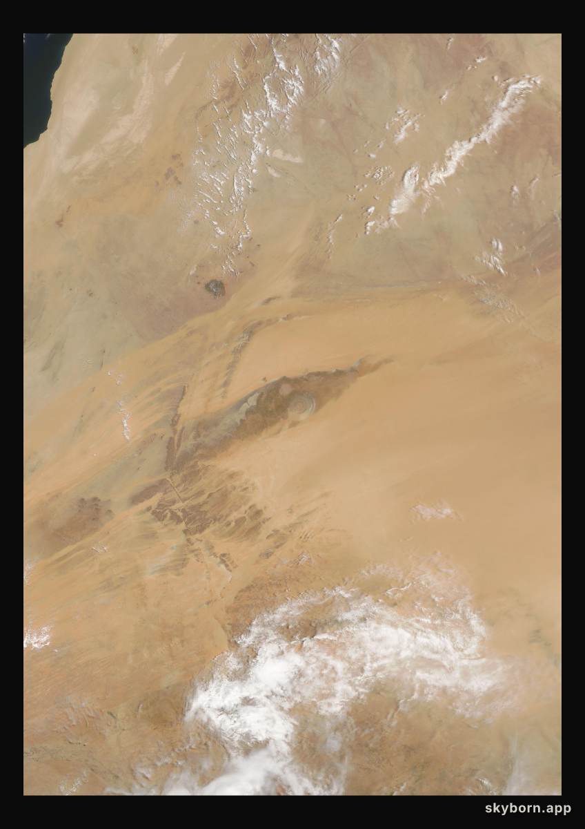 The Earth on 4 July 2006 · Eye of the Sahara, Mauritania