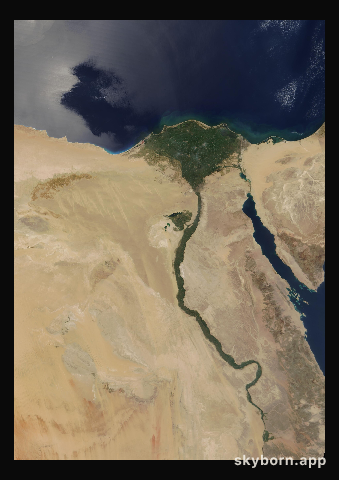 The Earth on 10 July 2006 · Nile Delta and Sinai