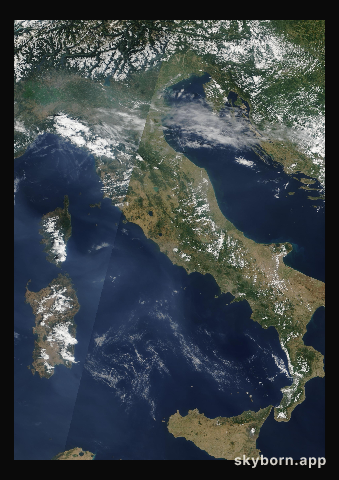 The Earth on 15 July 2006 · Italy and the Adriatic