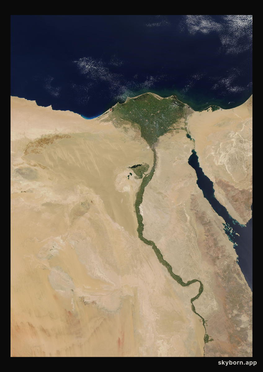 The Earth on 25 July 2006 · Nile Delta and Sinai
