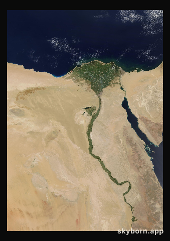 The Earth on 25 July 2006 · Nile Delta and Sinai