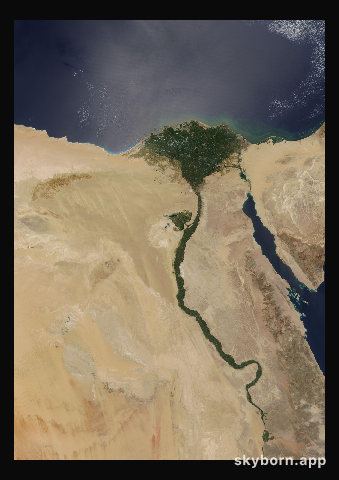 The Earth on 28 July 2006 · Nile Delta and Sinai